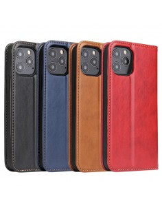 Etui de protection iPhone 14 - Simili cuir - Avec rangement carte - Noir 2