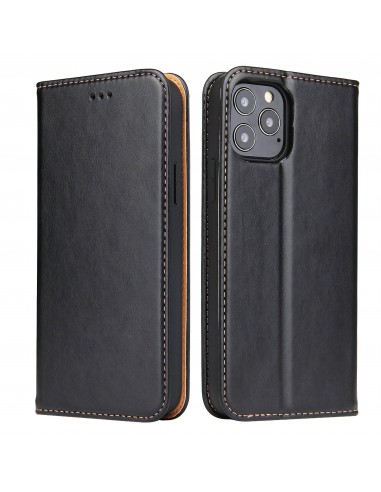 Etui de protection iPhone 14 - Simili cuir - Avec rangement carte - Noir