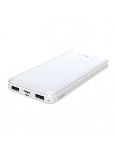 Chargeur externe Power Bank 10000 mAh - 2,1A - Devia - Blanc