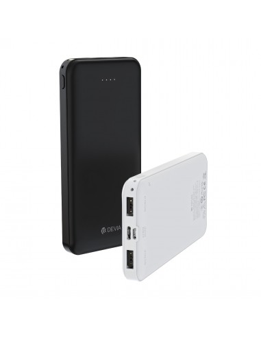 Chargeur externe Power Bank 10000 mAh - 2,1A - Devia - Blanc