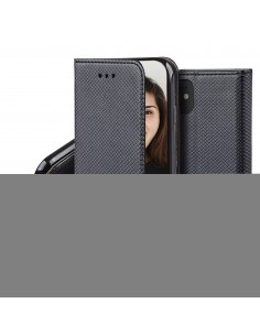 Etui portefeuille iPhone 15 Magnétique Noir - Jaym