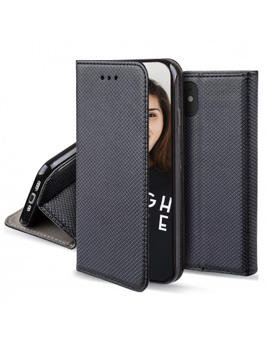 Etui portefeuille iPhone 15 Pro Max Magnétique Noir - Jaym