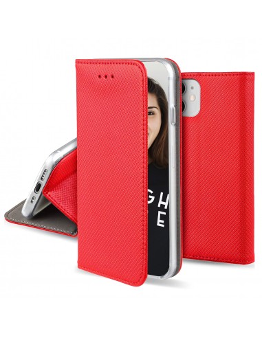 Etui portefeuille iPhone 15 Plus Magnétique Rouge - Jaym