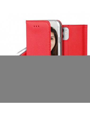 Etui portefeuille iPhone 15 Pro Magnétique Rouge - Jaym