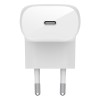 Pack Chargeur secteur Rapide USB-C 30W PD ET PPS avec Cable USB-C vers USB-C 1m BELKIN - Blanc