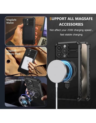 Coque iPhone 11 ARMOR Metal Ring - Compatible Magsafe