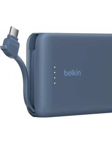 Batterie externe BELKIN 10000 mAh avec câble intégré | BoostCharge | Bleu