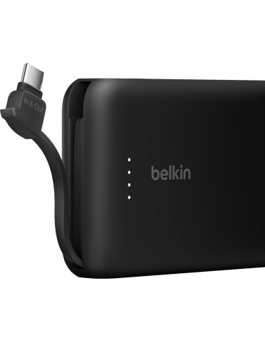 Batterie externe BELKIN 10000 mAh avec câble intégré | BoostCharge | Noir