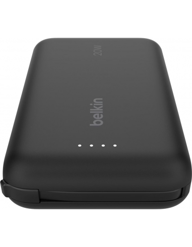Batterie externe BELKIN 10000 mAh avec câble intégré | BoostCharge | Noir