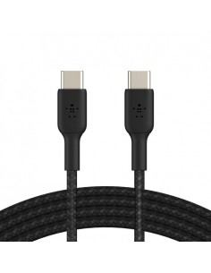 Câble USB-C vers USB-C Tressé | Belkin | Fast Charge | 60W | 1m | Noir