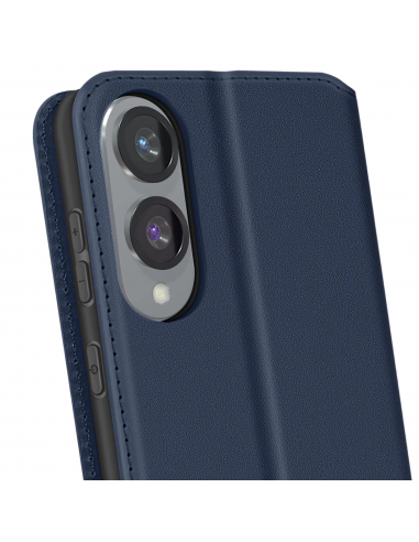 Etui portefeuille Galaxy S25 Edge Bleu | Avec rangements | Fermeture magnétique