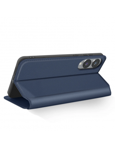 Etui portefeuille Galaxy S25 Edge Bleu | Avec rangements | Fermeture magnétique
