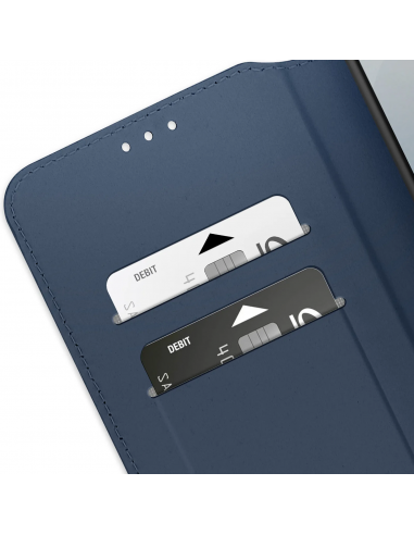 Etui portefeuille Galaxy S25 Edge Bleu | Avec rangements | Fermeture magnétique