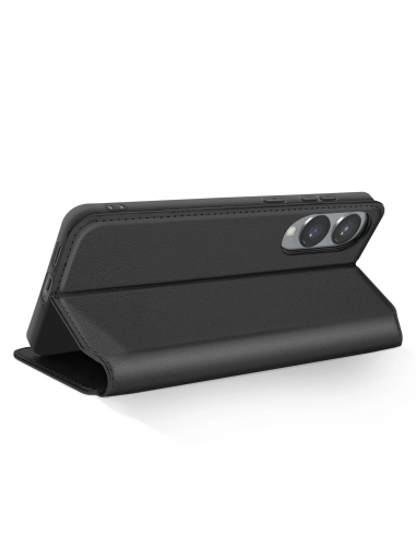 Etui portefeuille Galaxy S25 Edge Noir | Avec rangements | Fermeture magnétique