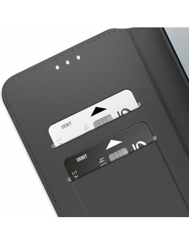 Etui portefeuille Galaxy S25 Edge Noir | Avec rangements | Fermeture magnétique