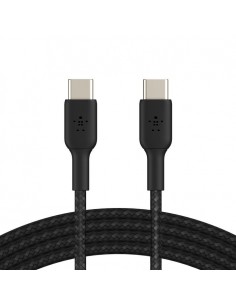 Câble USB-C vers USB-C Tressé | Belkin | Fast Charge | 60W | 1m | Noir