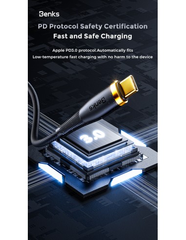 Câble Type-C vers Type-C | Charge rapide | 100W | 1m | Blanc