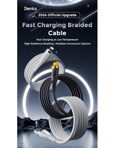 Câble Type-C vers Type-C | Charge rapide | 100W | 1m | Noir