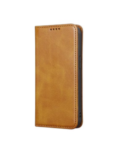 Etui portefeuille Galaxy S25 Edge Marron | Avec rangements | Fermeture magnétique