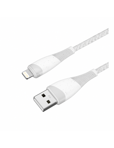 Câble USB-A vers Lightning | Fairplay | Tressé | 2m | Blanc | 12W