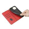Etui Portefeuille iPhone 16 Simili-cuir avec rangement cartes Rouge