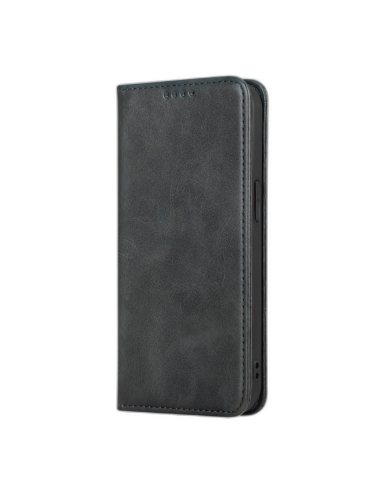 Etui Portefeuille iPhone 16 Plus Simili-cuir avec rangement cartes Noir