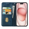 Etui Portefeuille iPhone 16 Pro Max Simili-cuir avec rangement cartes Bleu