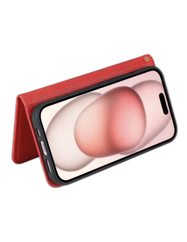 Etui portefeuille Galaxy S25 Rouge