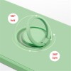 Coque silicone iPhone 16e avec anneau Vert