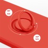 Coque silicone iPhone 16e avec anneau Rouge