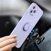 Coque silicone iPhone 16e avec anneau Lilas