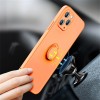 Coque silicone iPhone 16e avec anneau Orange