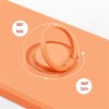 Coque silicone iPhone 16e avec anneau Orange
