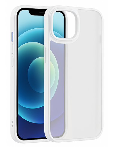 Coque antichoc iPhone 15 Pro Max Satin Matte Blanc