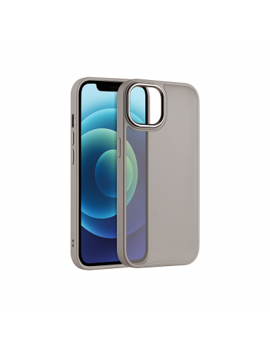 Coque antichoc iPhone 15 Pro Max Satin Matte Titane Gris