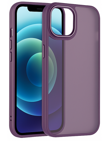 Coque antichoc iPhone 15 Satin Matte Bordeau