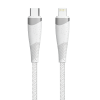 Câble USB-C vers Lightning | Fairplay | Tressé | 1m | Blanc | Fast Charge 25W
