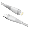 Câble USB-C vers Lightning | Fairplay | Tressé | 1m | Blanc | Fast Charge 25W