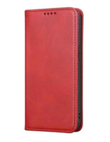 Etui iPhone 17 | Fonction Stand | Fermeture magnétique | Rouge