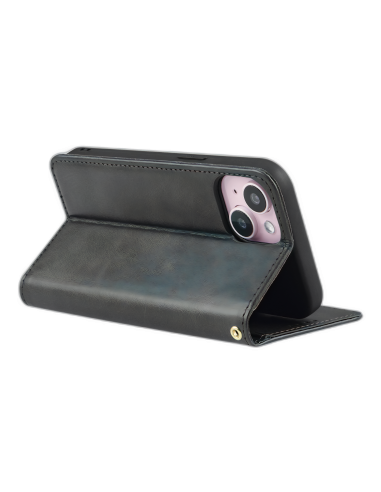 Etui iPhone 17 | Fonction Stand | Fermeture magnétique | Noir