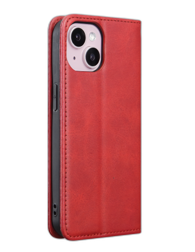 Etui iPhone 17 Air | Fonction Stand | Fermeture magnétique | Rouge