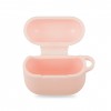 Coque silcone de protection Airpods 4 avec mousqueton - Rose