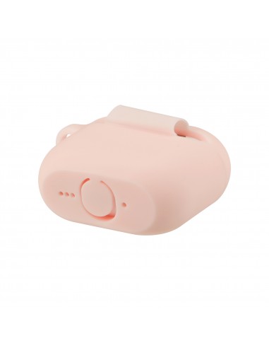 Coque silcone de protection Airpods 4 avec mousqueton - Rose