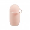 Coque silcone de protection Airpods 4 avec mousqueton - Rose