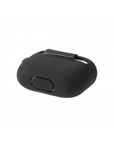 Coque silcone de protection Airpods Pro avec mousqueton - Noir