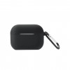 Coque silcone de protection Airpods Pro avec mousqueton - Noir