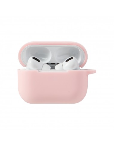 Coque silcone de protection Airpods Pro et Pro 2 avec mousqueton - Rose