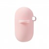 Coque silcone de protection Airpods Pro et Pro 2 avec mousqueton - Rose