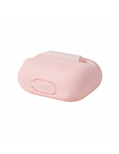 Coque silcone de protection Airpods Pro et Pro 2 avec mousqueton - Rose
