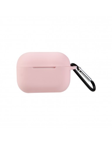 Coque silcone de protection Airpods Pro et Pro 2 avec mousqueton - Rose